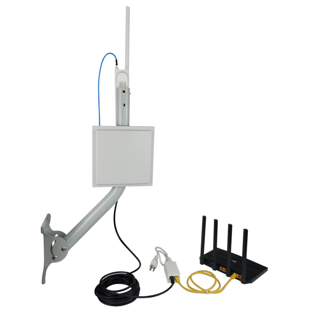 What the WiFi Extender system looks like when you connect everything together